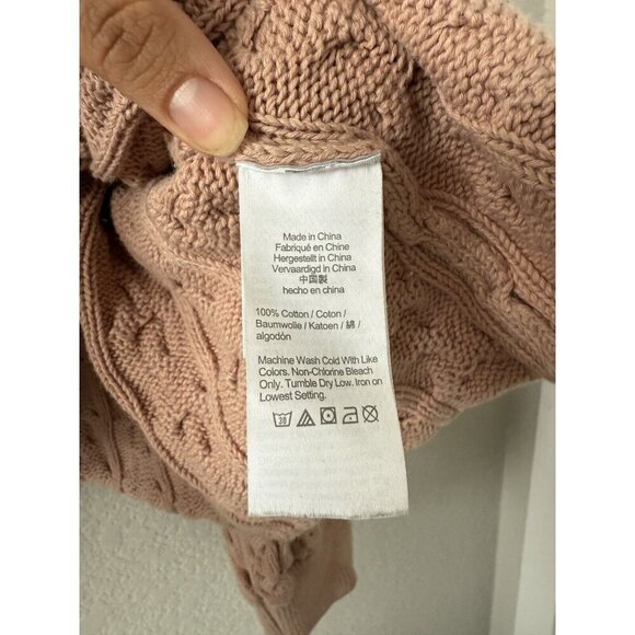 J. Crew Relaxed Fit Cable Knit Crewneck Balloon Sleeve Sweater Cottage Neutral3x - Picture 11 of 11